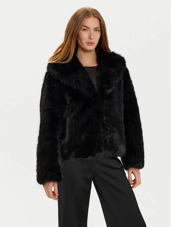 Pelzmantel · Schwarz