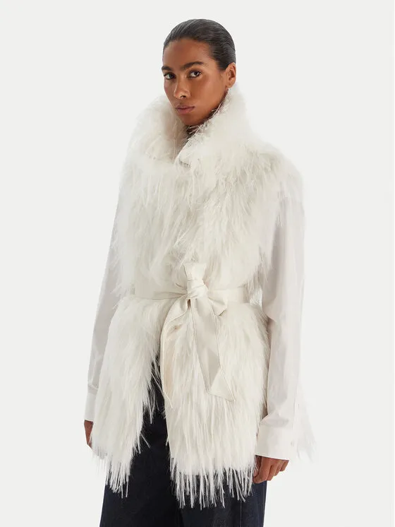 Pelzmantel · Weiß