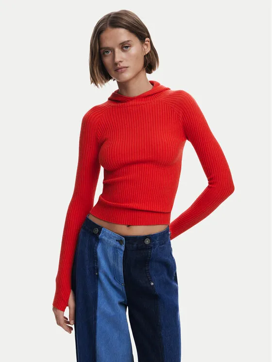 Pullover · Rot · Slim Fit