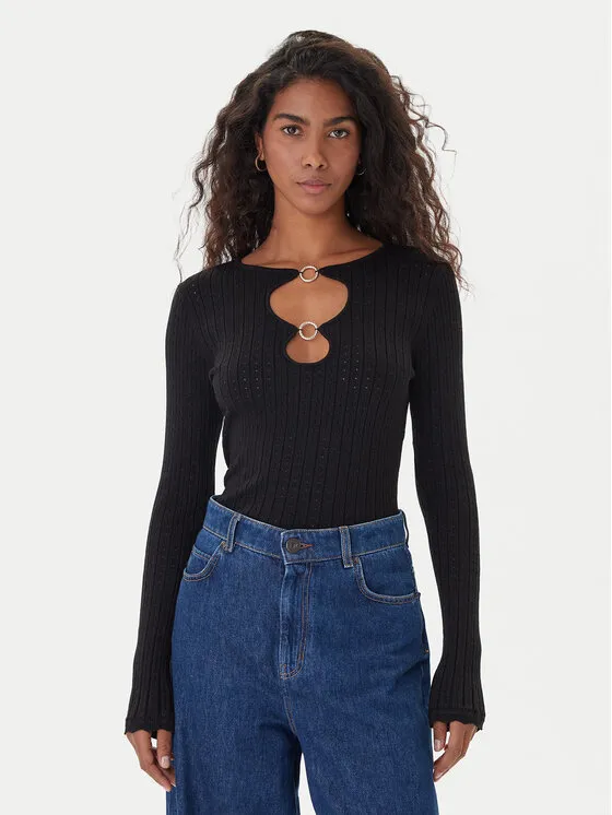 Pullover · Schwarz · Slim Fit