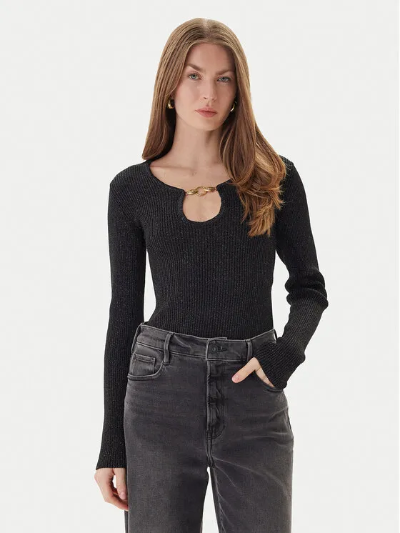 Pullover · Schwarz · Slim Fit