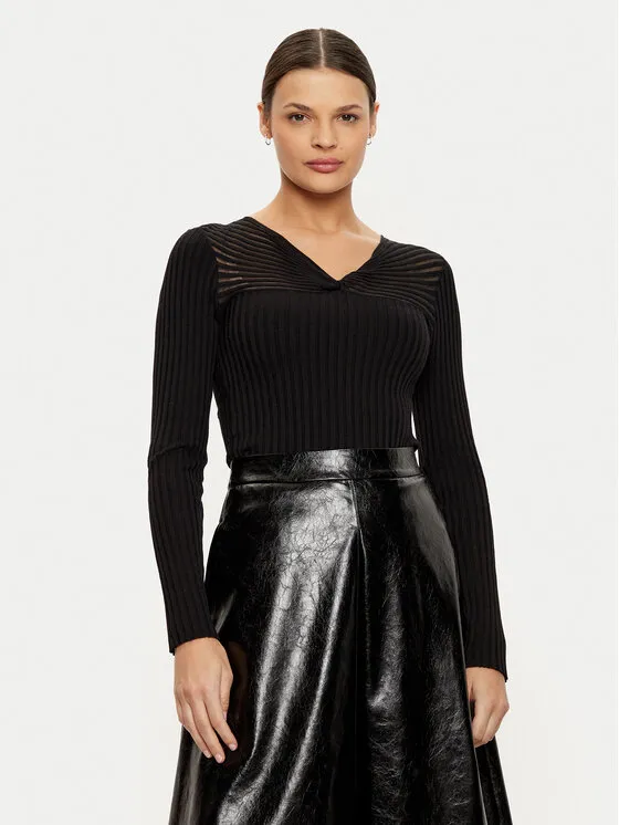 Pullover · Schwarz · Slim Fit