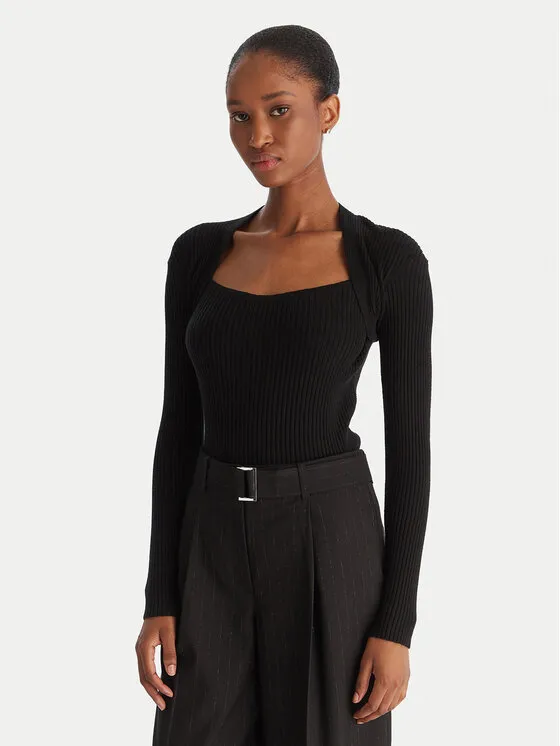 Pullover · Schwarz · Slim Fit