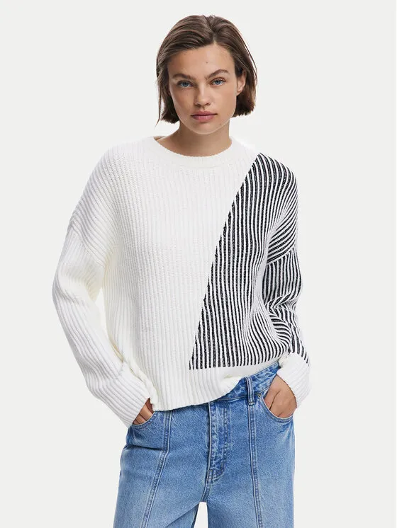 Pullover · Weiß · Regular Fit