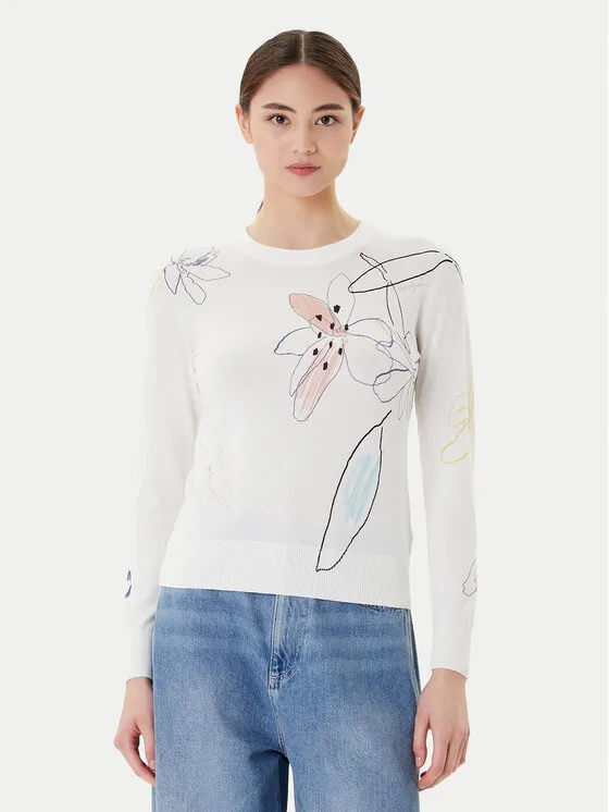 Pullover · Weiß · Regular Fit