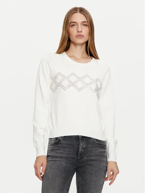 Pullover · Weiß · Regular Fit