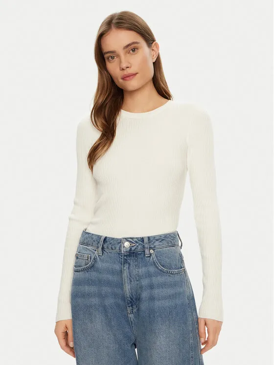 Pullover · Weiß · Slim Fit