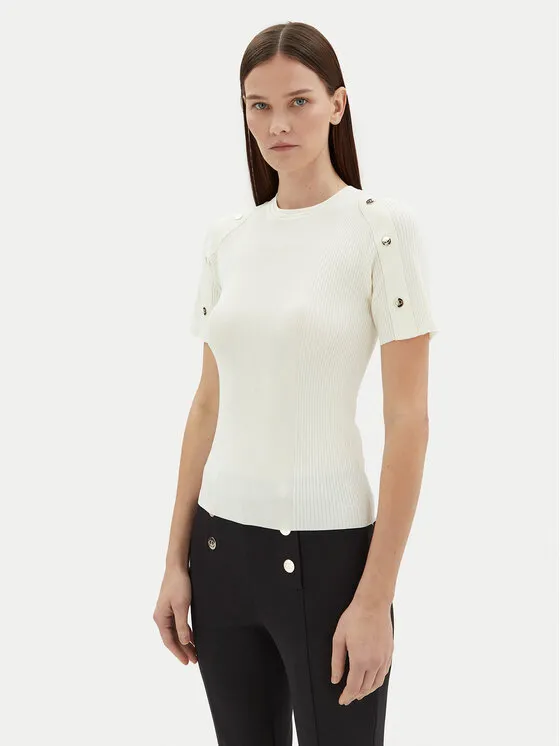 Pullover · Weiß · Slim Fit