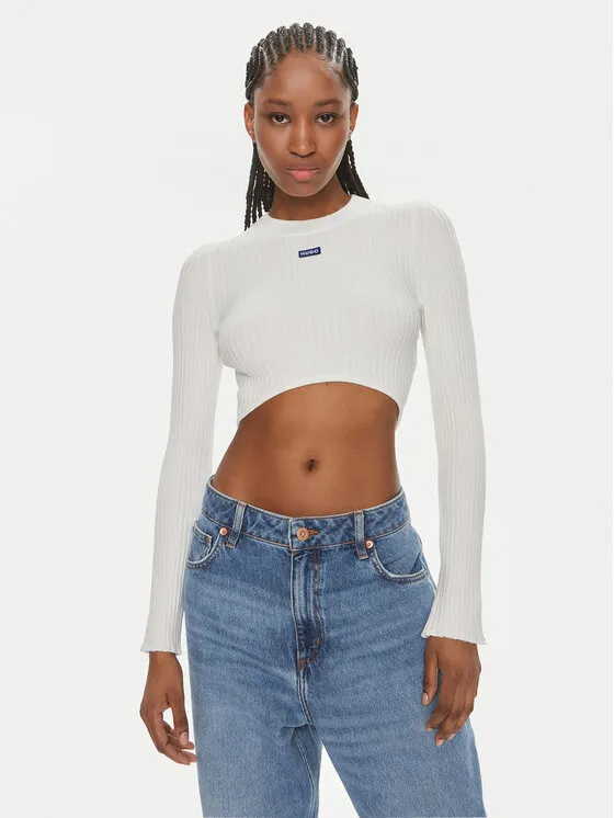 Pullover · Weiß · Slim Fit