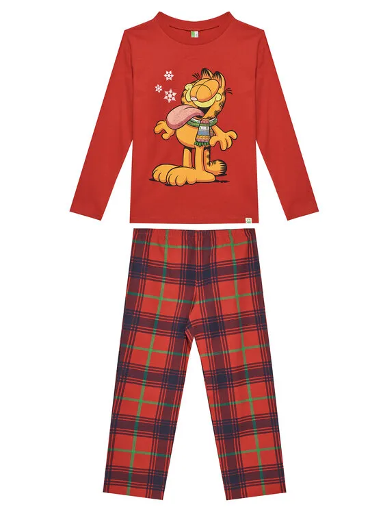 Pyjama · Garfield · Rot