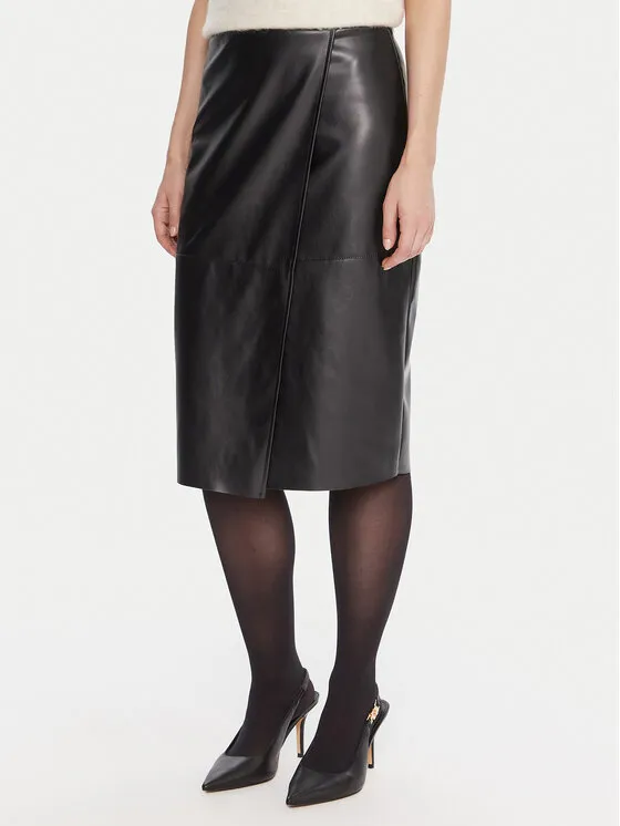 Rock aus Kunstleder · Schwarz