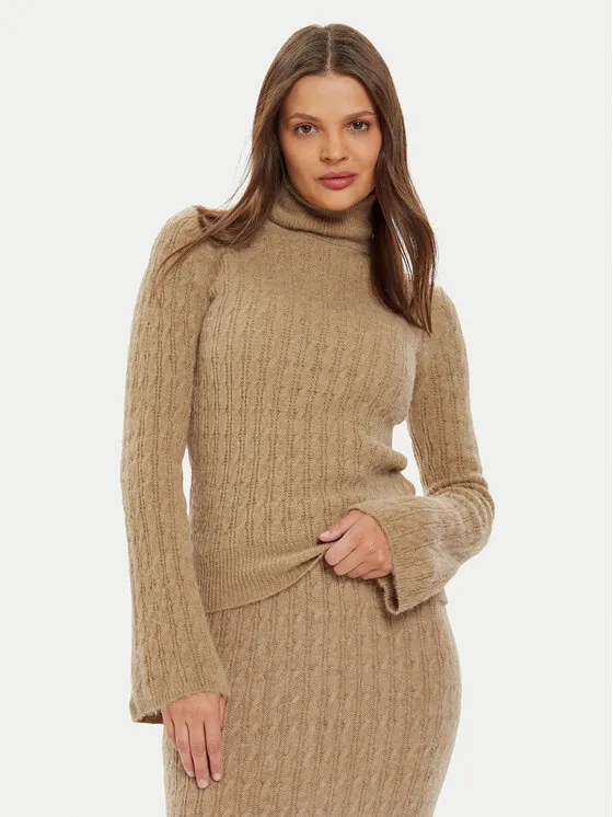 Rollkragenpullover · Beige · Regular Fit