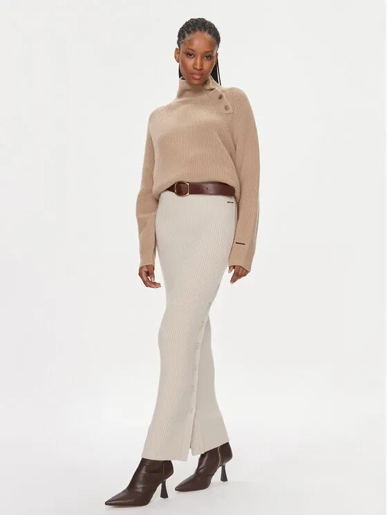 Rollkragenpullover · Beige · Relaxed Fit