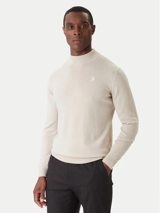 Rollkragenpullover · Beige