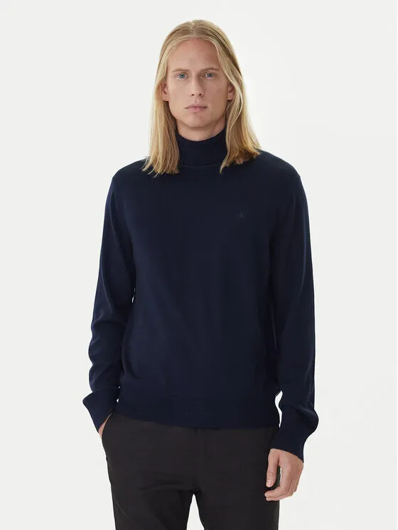 Rollkragenpullover · Blau