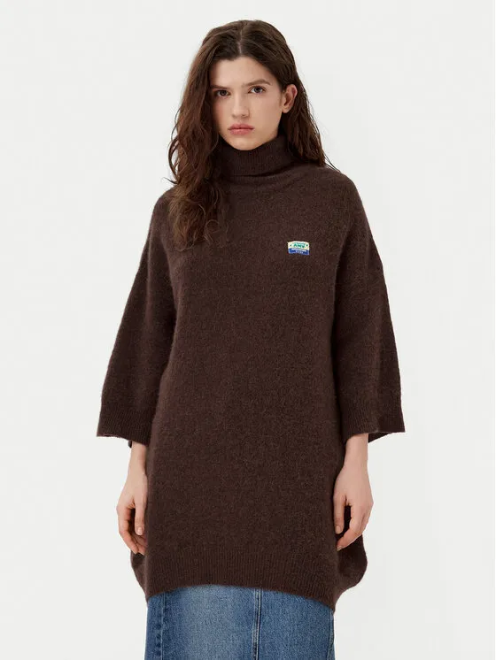 Rollkragenpullover · Braun · Oversize