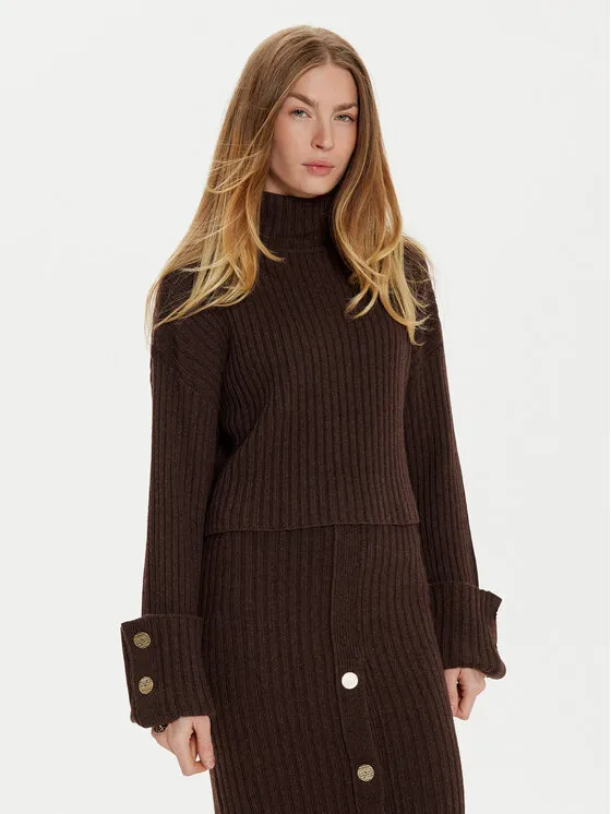 Rollkragenpullover · Braun · Regular Fit