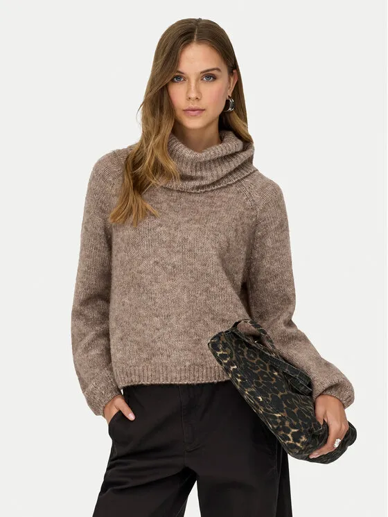 Rollkragenpullover · Braun · Regular Fit