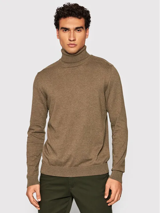 Rollkragenpullover · Braun