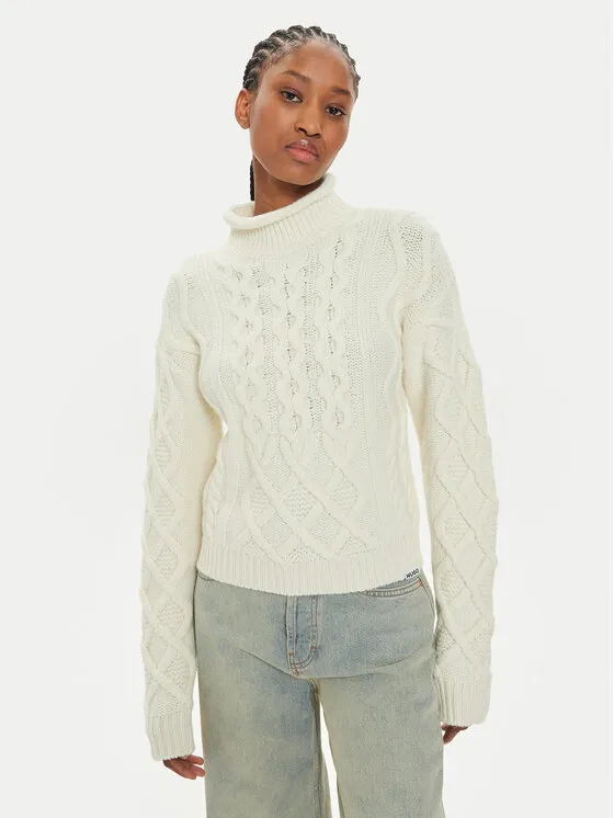 Rollkragenpullover · Écru · Regular Fit