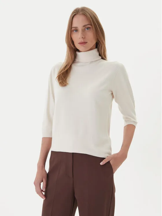 Rollkragenpullover · Écru · Regular Fit