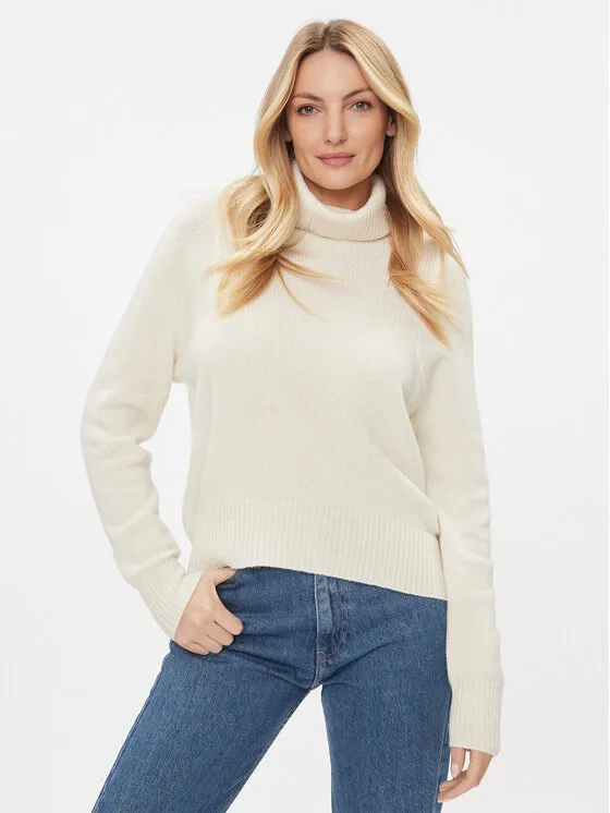 Rollkragenpullover · Écru · Regular Fit