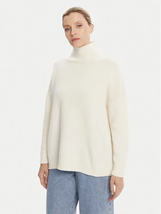 Rollkragenpullover · Écru · Relaxed Fit