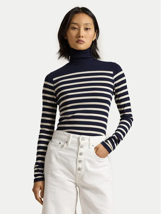 Rollkragenpullover · Dunkelblau · Slim Fit