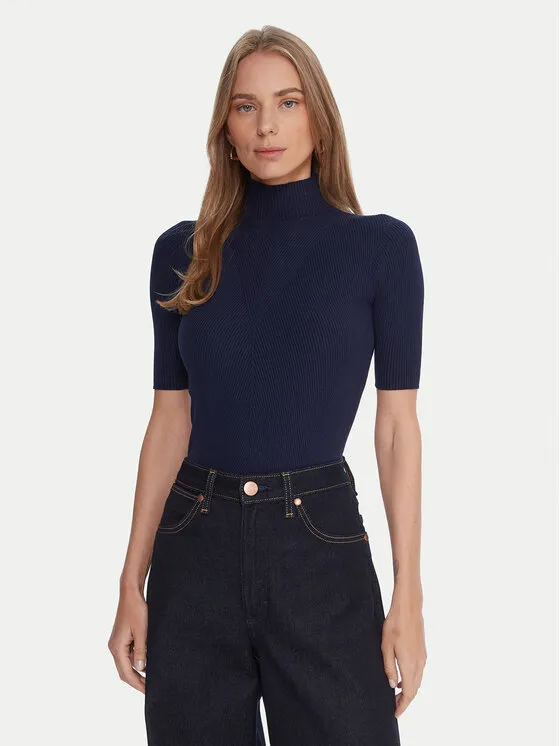 Rollkragenpullover · Dunkelblau · Slim Fit