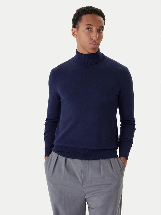 Rollkragenpullover · Dunkelblau