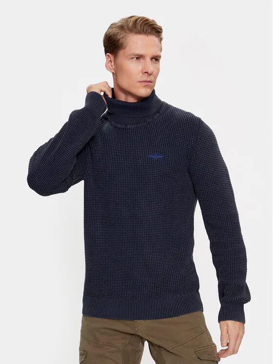 Rollkragenpullover · Dunkelblau