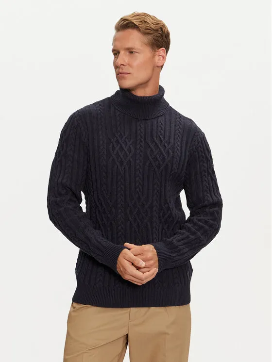 Rollkragenpullover · Dunkelblau