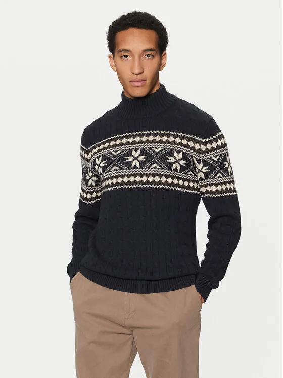 Rollkragenpullover · Dunkelblau