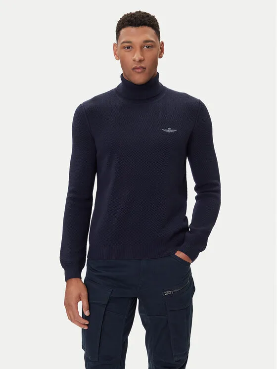 Rollkragenpullover · Dunkelblau