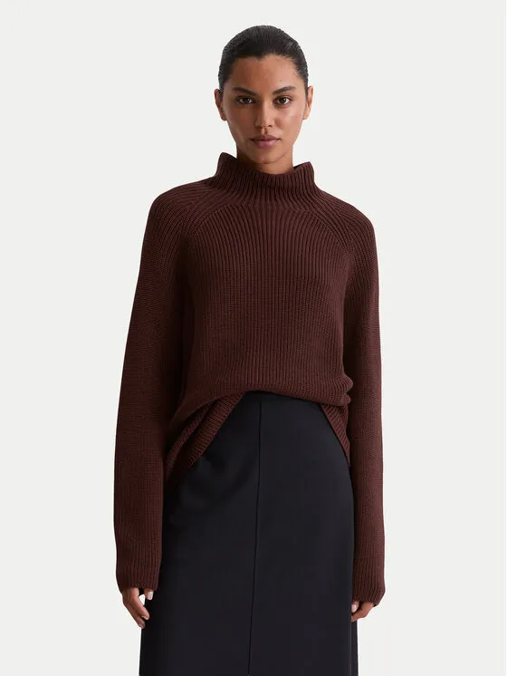 Rollkragenpullover · Dunkelrot · Regular Fit