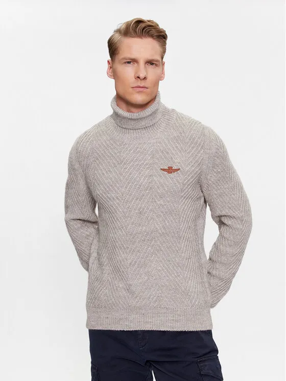 Rollkragenpullover · Grau · Regular Fit