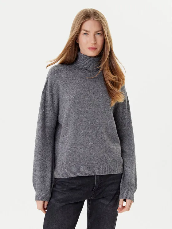 Rollkragenpullover · Grau · Regular Fit