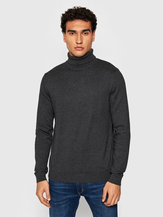 Rollkragenpullover · Grau