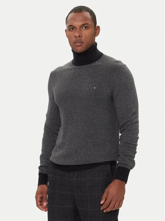 Rollkragenpullover · Grau