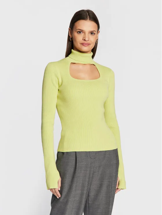 Rollkragenpullover · Grün · Slim Fit