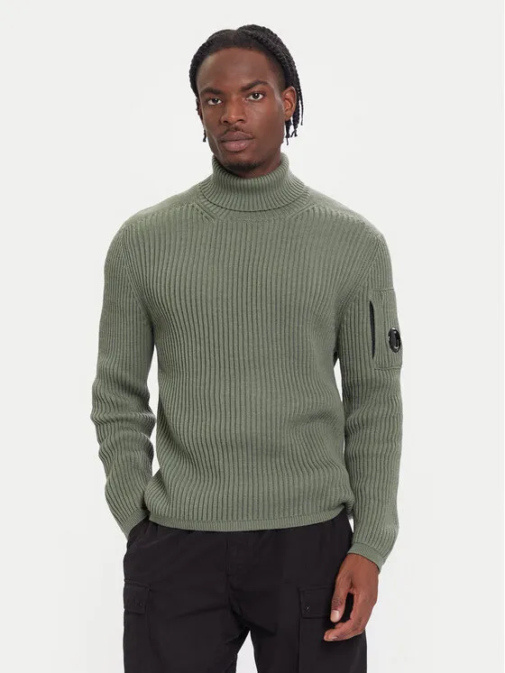 Rollkragenpullover · Grün