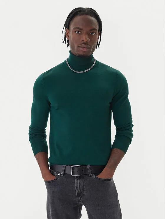 Rollkragenpullover · Grün