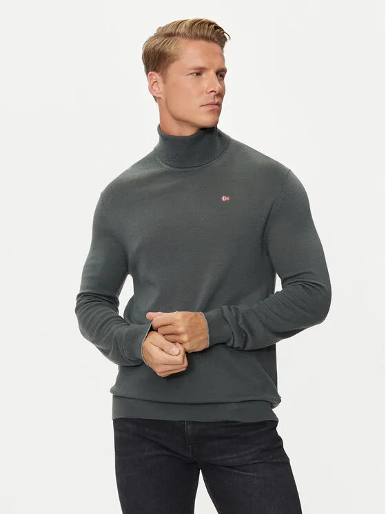 Rollkragenpullover · Grün