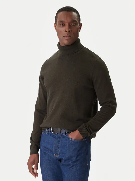 Rollkragenpullover · Grün