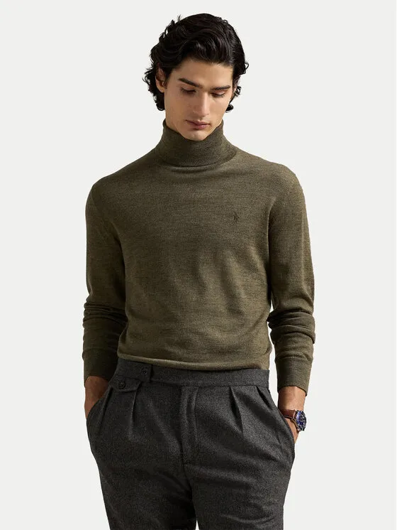 Rollkragenpullover · Grün