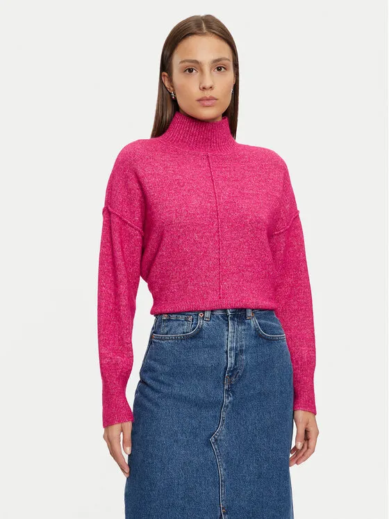 Rollkragenpullover · Rosa · Relaxed Fit