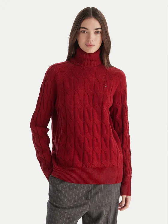 Rollkragenpullover · Rot · Regular Fit