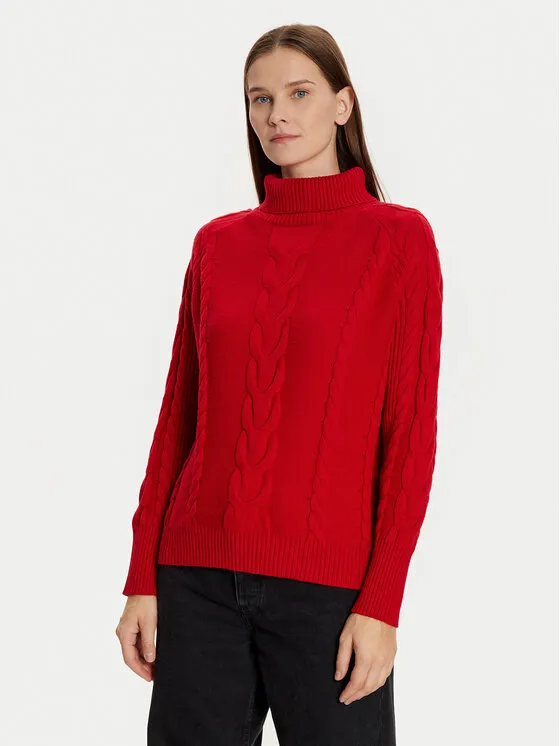 Rollkragenpullover · Rot · Regular Fit