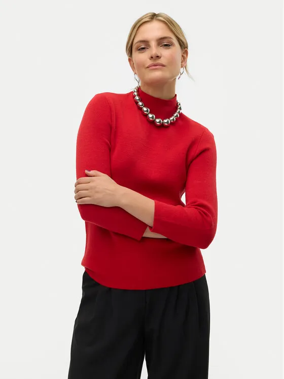 Rollkragenpullover · Rot · Regular Fit