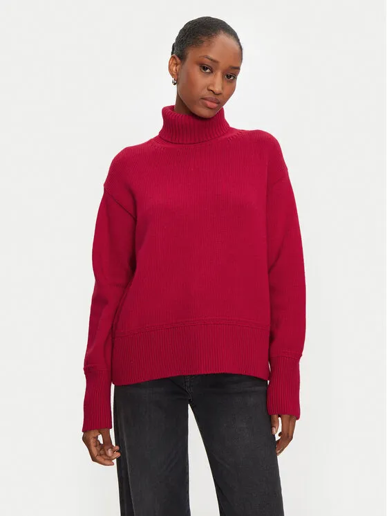 Rollkragenpullover · Rot · Relaxed Fit